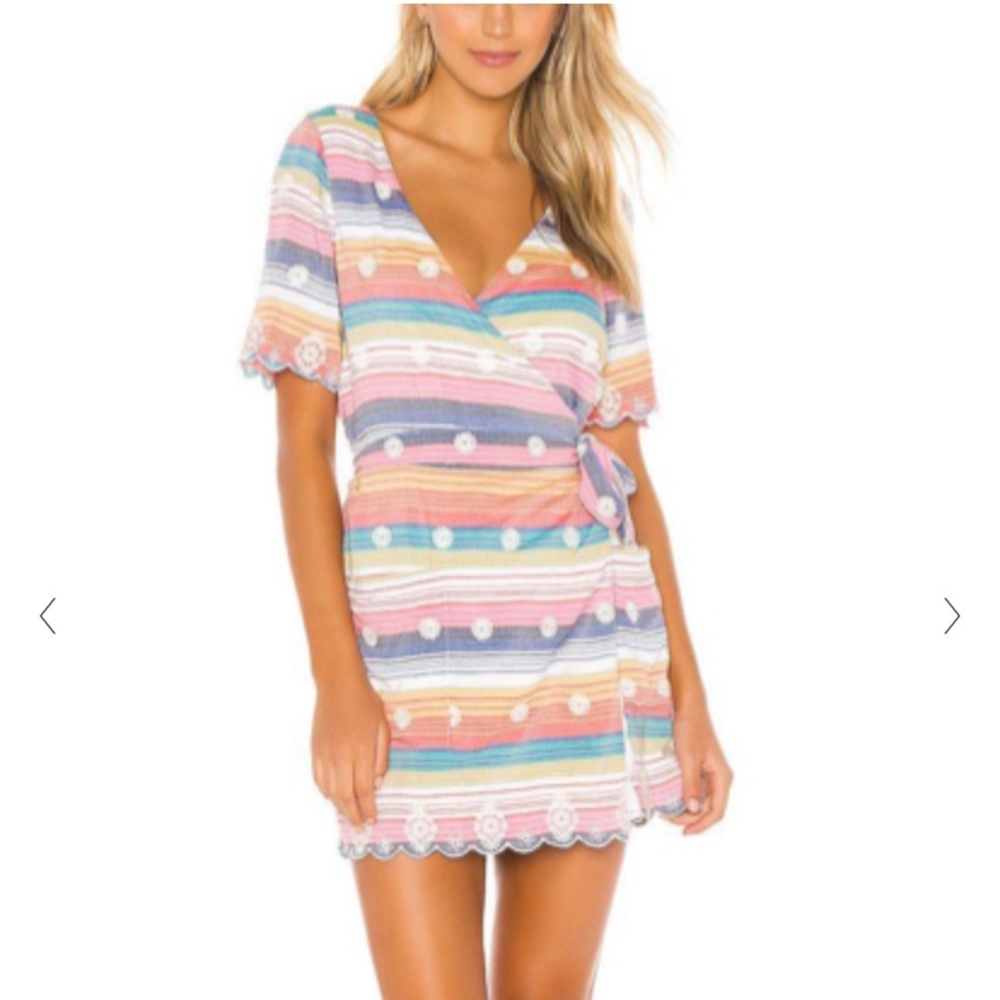 Tularosa Multicolored Rocky Wrap Dress
